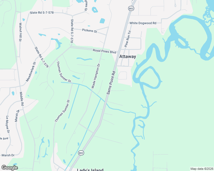 map of restaurants, bars, coffee shops, grocery stores, and more near 25 Spring Knob Circle in Beaufort