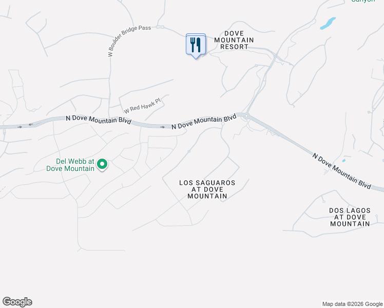 map of restaurants, bars, coffee shops, grocery stores, and more near 6543 West Whispering Windmill Lane in Marana