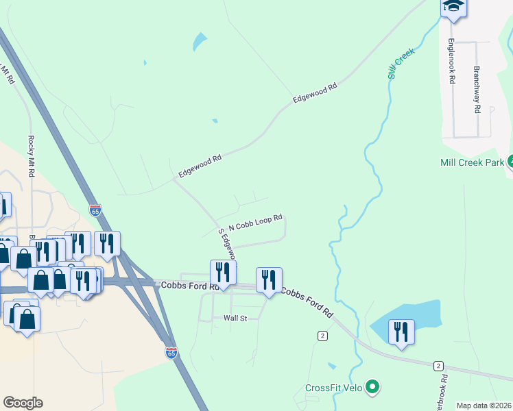map of restaurants, bars, coffee shops, grocery stores, and more near 168 Cobb Ridge Road in Millbrook