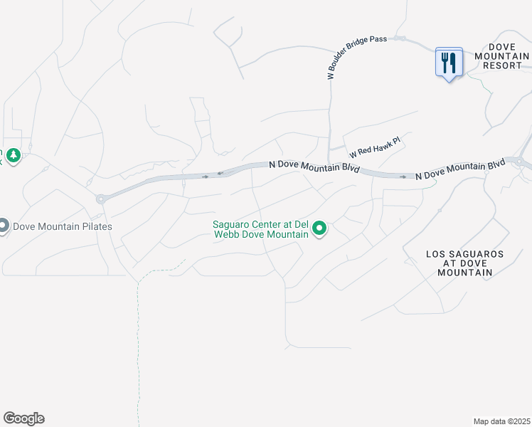 map of restaurants, bars, coffee shops, grocery stores, and more near 7033 West Deer Creek Trail in Marana