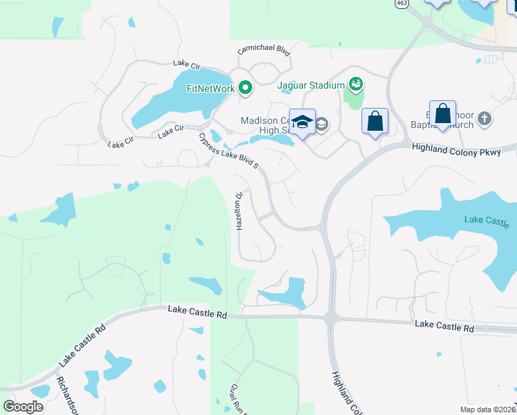 map of restaurants, bars, coffee shops, grocery stores, and more near 678 Hazelton Dr in Madison