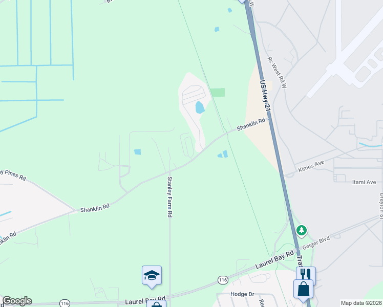 map of restaurants, bars, coffee shops, grocery stores, and more near 60 Shanklin Road in Beaufort