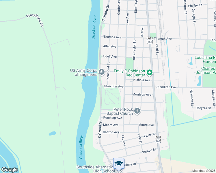 map of restaurants, bars, coffee shops, grocery stores, and more near 198 Standifer Ave in Monroe
