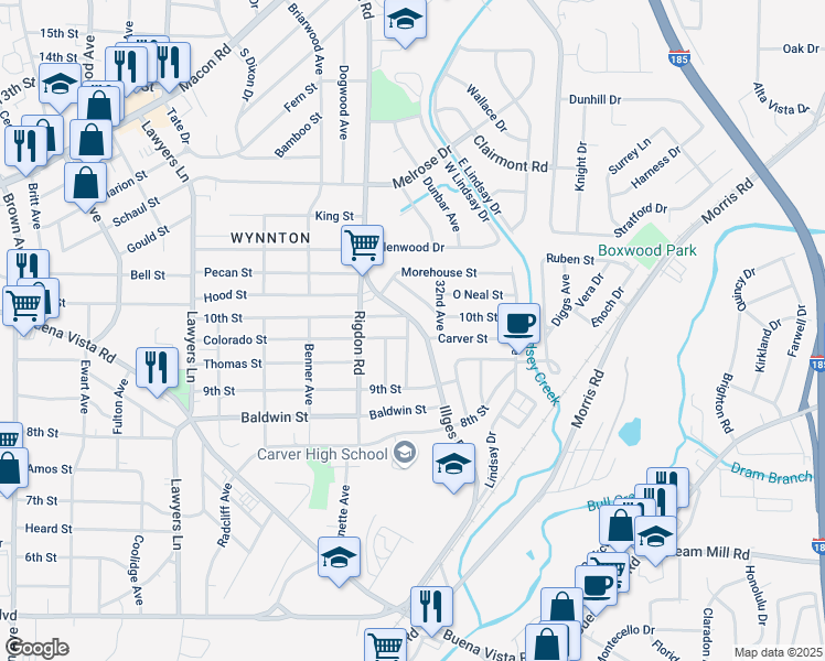 map of restaurants, bars, coffee shops, grocery stores, and more near 961 Illges Road in Columbus