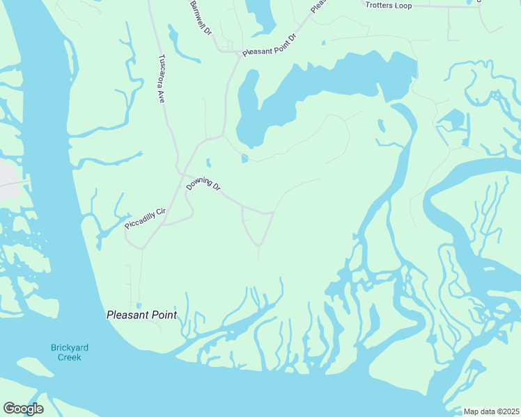 map of restaurants, bars, coffee shops, grocery stores, and more near 51 Downing Drive in Beaufort