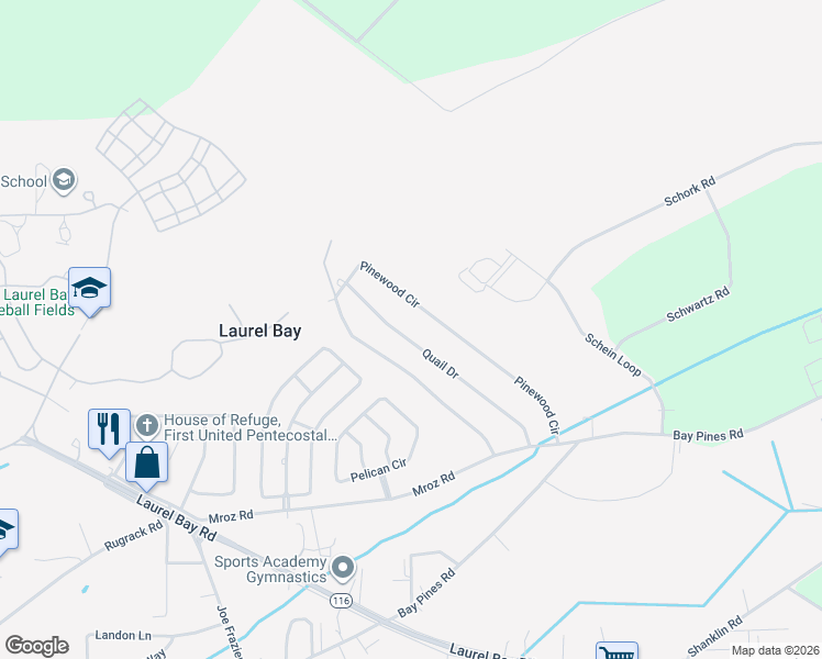 map of restaurants, bars, coffee shops, grocery stores, and more near 4347 State Road S-7-742 in Beaufort