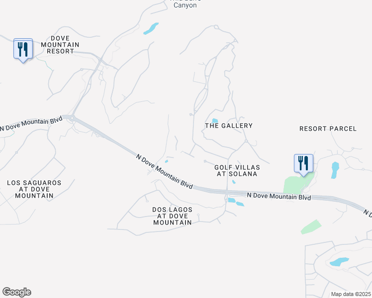 map of restaurants, bars, coffee shops, grocery stores, and more near 14205 North Silent Ridge Court in Marana