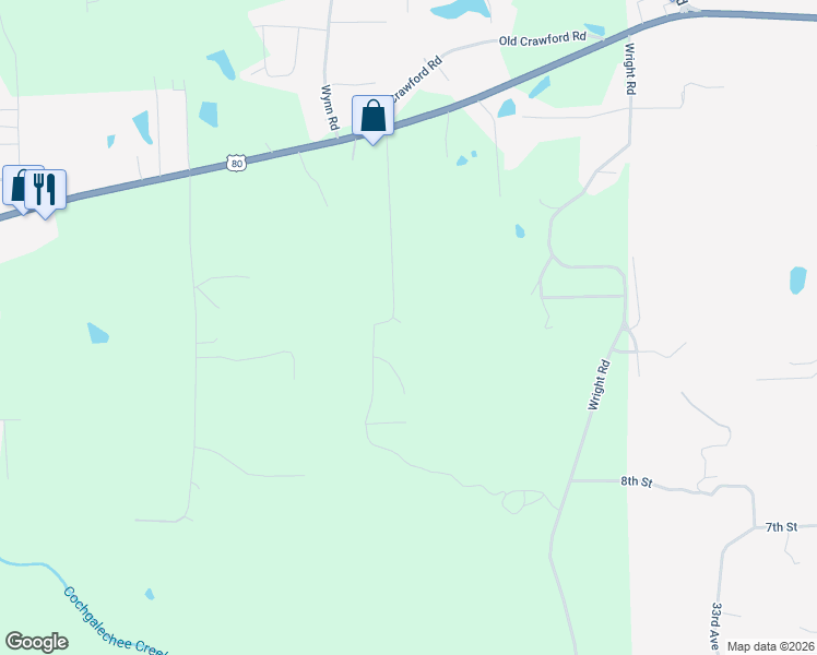 map of restaurants, bars, coffee shops, grocery stores, and more near 4300 Freedom Court in Phenix City