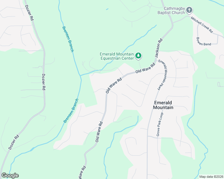 map of restaurants, bars, coffee shops, grocery stores, and more near 1242 Old Ware Road in Wetumpka