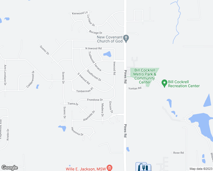 map of restaurants, bars, coffee shops, grocery stores, and more near 6227 Southcrest Drive in Shreveport