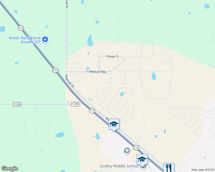 map of restaurants, bars, coffee shops, grocery stores, and more near 10104 Oncilla Court in Godley