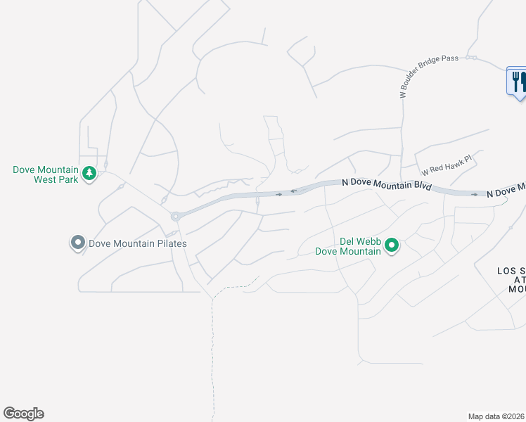map of restaurants, bars, coffee shops, grocery stores, and more near 7240 Cactus Flower Pass in Marana