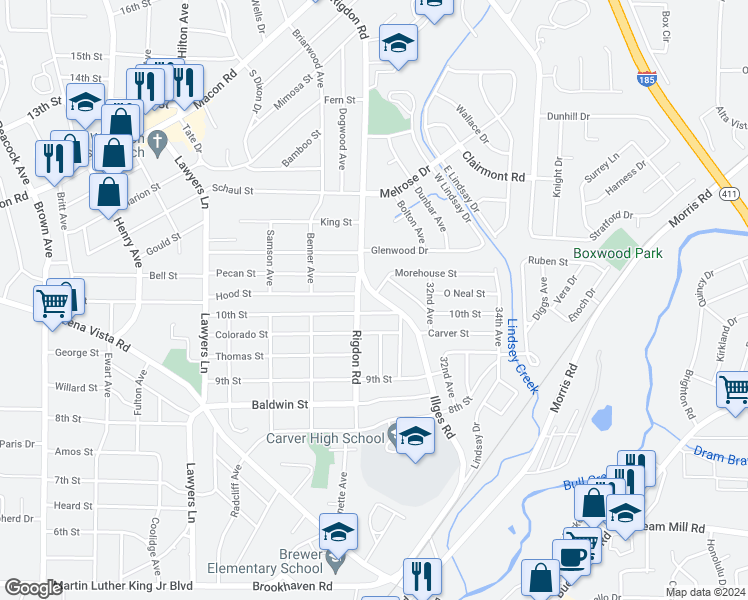 map of restaurants, bars, coffee shops, grocery stores, and more near 1025 Illges Road in Columbus