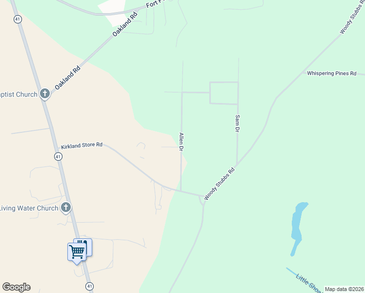 map of restaurants, bars, coffee shops, grocery stores, and more near Allen Drive in Mauk