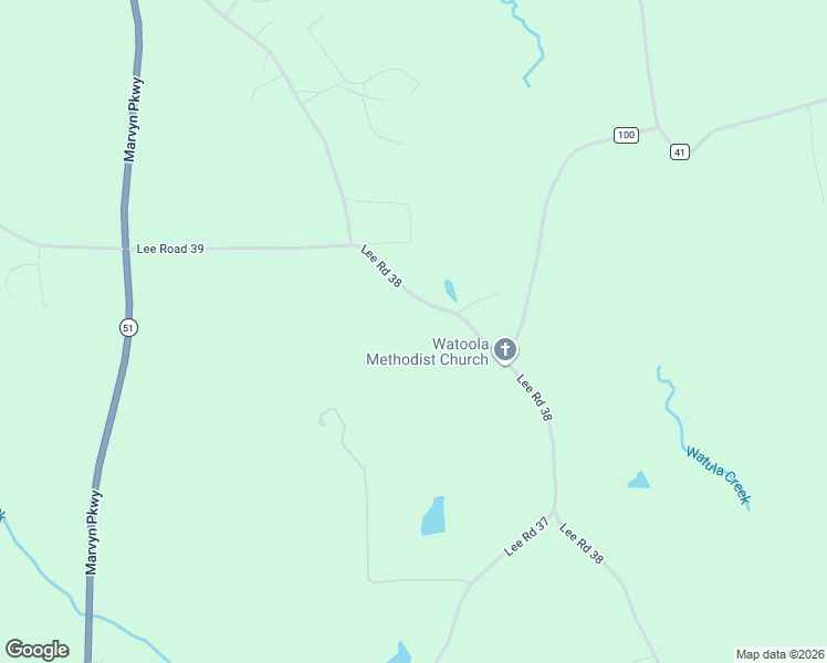 map of restaurants, bars, coffee shops, grocery stores, and more near 1190 Lee Road 38 in Opelika