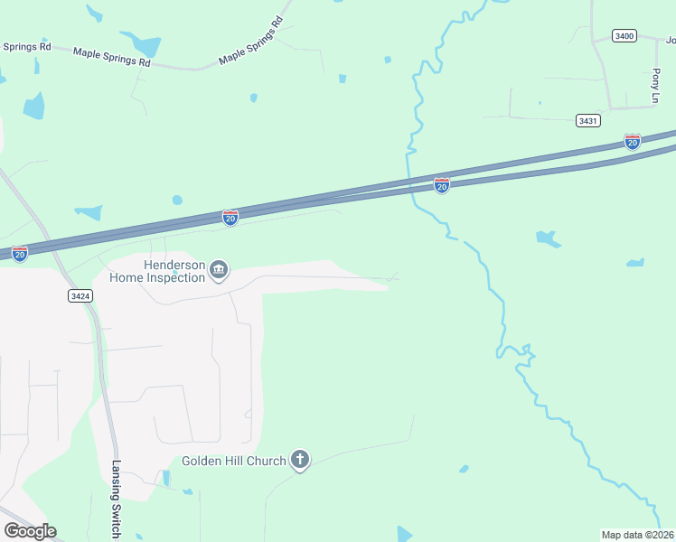 map of restaurants, bars, coffee shops, grocery stores, and more near 409 Cross Creek Road in Longview