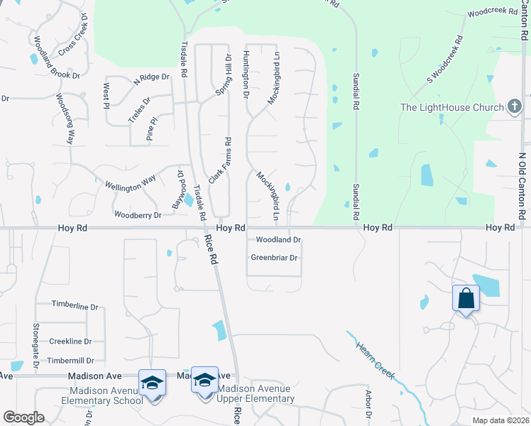 map of restaurants, bars, coffee shops, grocery stores, and more near 312 Mockingbird Lane in Madison