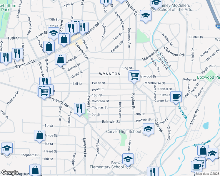map of restaurants, bars, coffee shops, grocery stores, and more near 1028 Samson Avenue in Columbus