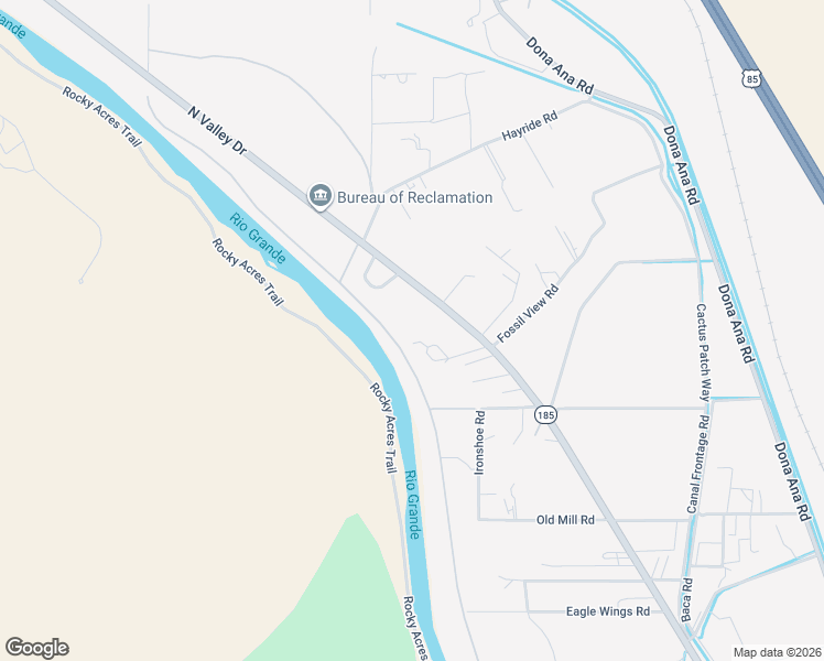 map of restaurants, bars, coffee shops, grocery stores, and more near 10917 North Valley Drive in Las Cruces