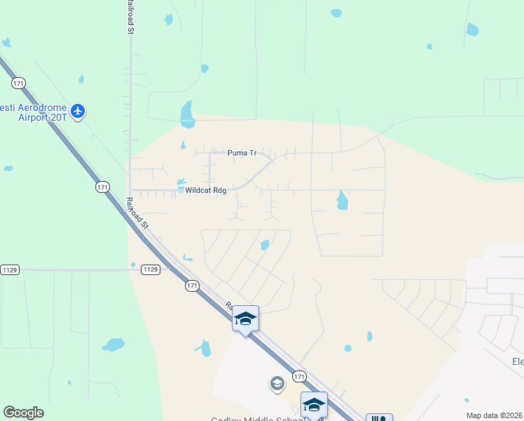 map of restaurants, bars, coffee shops, grocery stores, and more near 10105 Margay Court in Godley