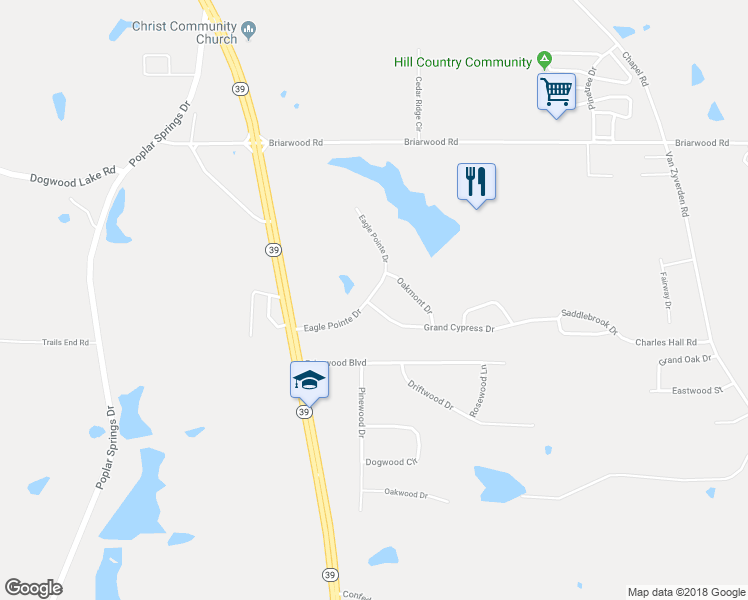 map of restaurants, bars, coffee shops, grocery stores, and more near 8270 Eagle Pointe Drive in Meridian