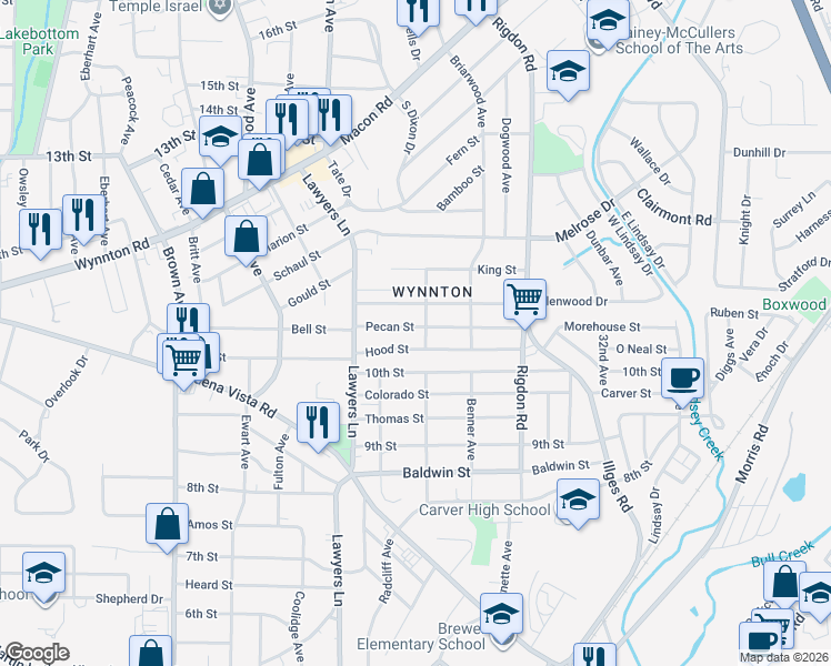 map of restaurants, bars, coffee shops, grocery stores, and more near 1028 Samson Avenue in Columbus
