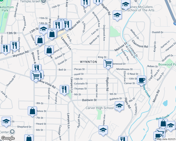 map of restaurants, bars, coffee shops, grocery stores, and more near 1028 Samson Avenue in Columbus