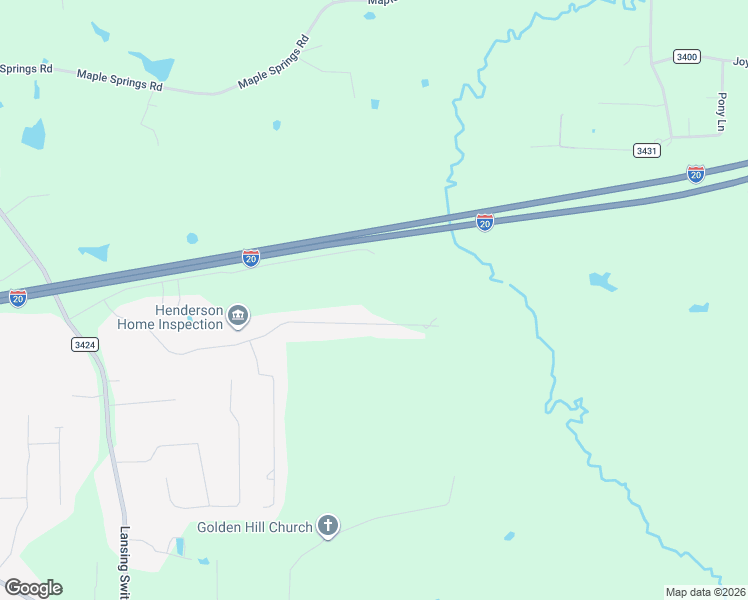 map of restaurants, bars, coffee shops, grocery stores, and more near 409 Cross Creek Road in Longview