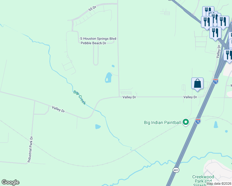 map of restaurants, bars, coffee shops, grocery stores, and more near 600 Valley Drive in Perry