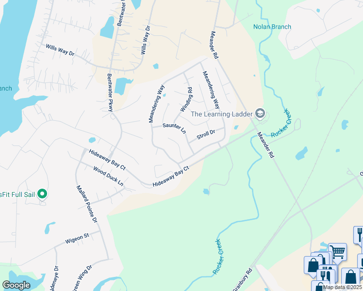 map of restaurants, bars, coffee shops, grocery stores, and more near 807 Wandering Court in Granbury
