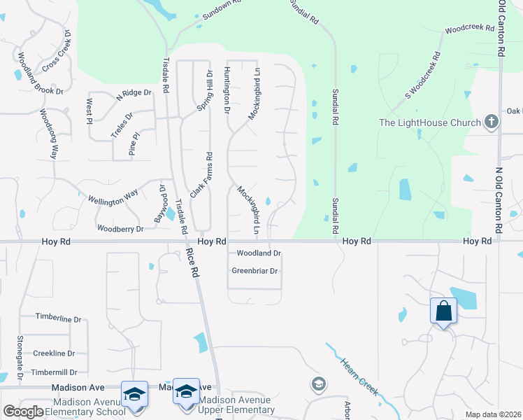 map of restaurants, bars, coffee shops, grocery stores, and more near 312 Mockingbird Lane in Madison