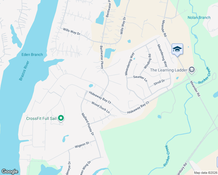 map of restaurants, bars, coffee shops, grocery stores, and more near 2301 East Emerald Bend Court in Granbury