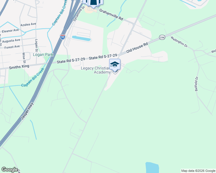 map of restaurants, bars, coffee shops, grocery stores, and more near 357 Bees Creek Road in Ridgeland