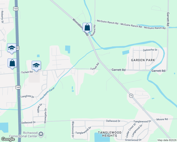 map of restaurants, bars, coffee shops, grocery stores, and more near 2522 Ticheli Road in Richwood
