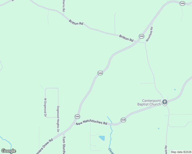 map of restaurants, bars, coffee shops, grocery stores, and more near 2806-3104 Highway 546 in West Monroe