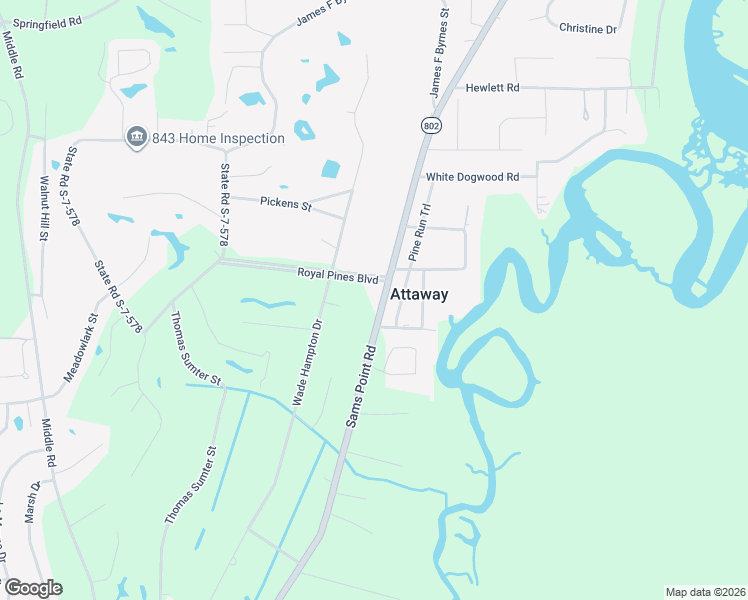 map of restaurants, bars, coffee shops, grocery stores, and more near 621 Sams Point Road in Beaufort