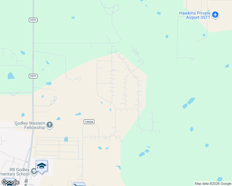 map of restaurants, bars, coffee shops, grocery stores, and more near 6313 Leo Ln in Godley