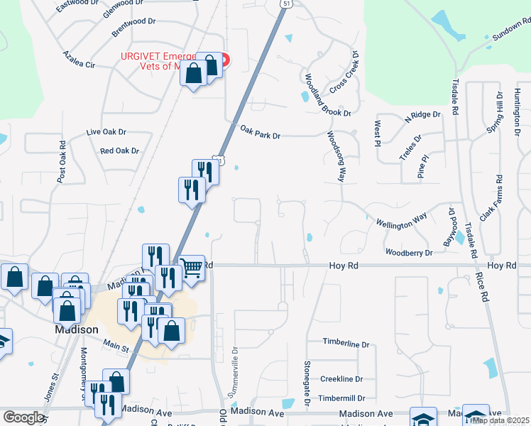 map of restaurants, bars, coffee shops, grocery stores, and more near 230 Geneva Boulevard in Madison