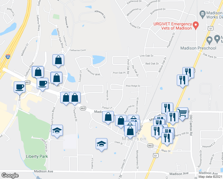 map of restaurants, bars, coffee shops, grocery stores, and more near 148 Armonde Court in Madison