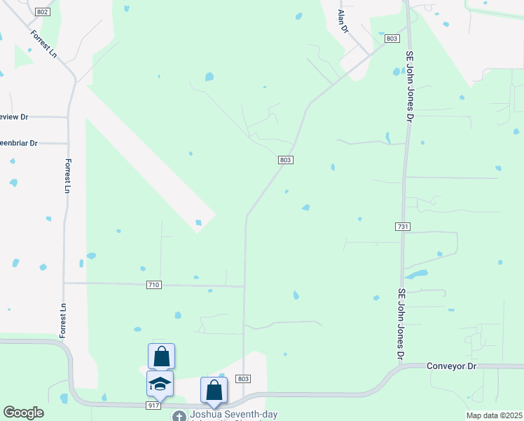 map of restaurants, bars, coffee shops, grocery stores, and more near 6720 County Road 803 in Burleson