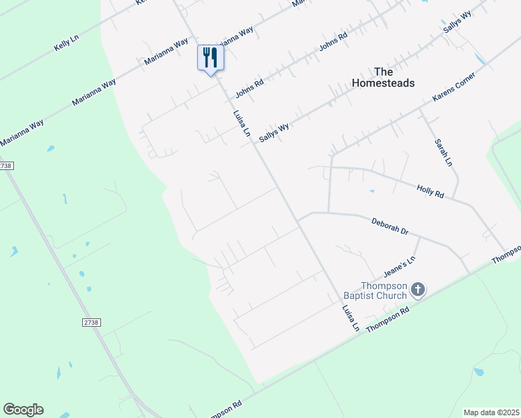 map of restaurants, bars, coffee shops, grocery stores, and more near 8632 Marthas Way in Alvarado