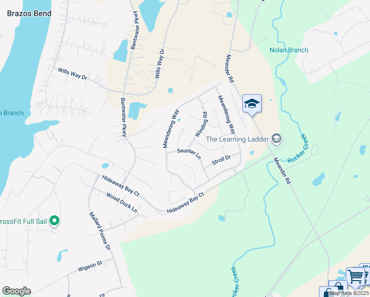 map of restaurants, bars, coffee shops, grocery stores, and more near 819 Wandering Court in Granbury