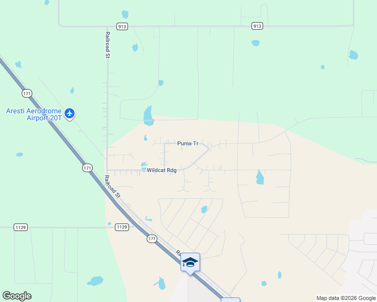 map of restaurants, bars, coffee shops, grocery stores, and more near 9709 Puma Tr in Godley