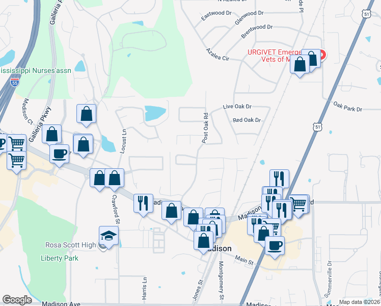 map of restaurants, bars, coffee shops, grocery stores, and more near 169 Armonde Court in Madison