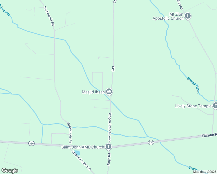 map of restaurants, bars, coffee shops, grocery stores, and more near 545 Wagon Branch Loop in Ridgeland