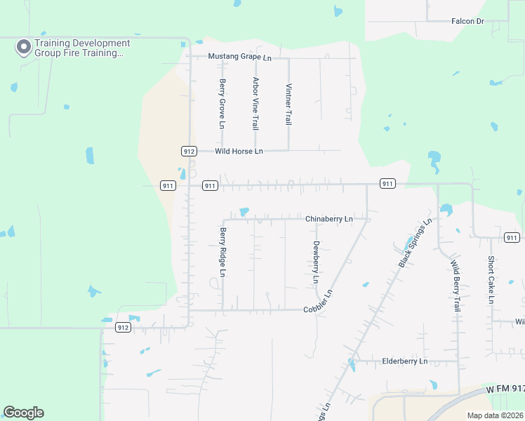 map of restaurants, bars, coffee shops, grocery stores, and more near 3404 Chinaberry Lane in Joshua