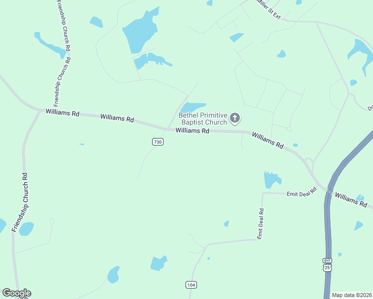 map of restaurants, bars, coffee shops, grocery stores, and more near 1763 Williams Road in Statesboro