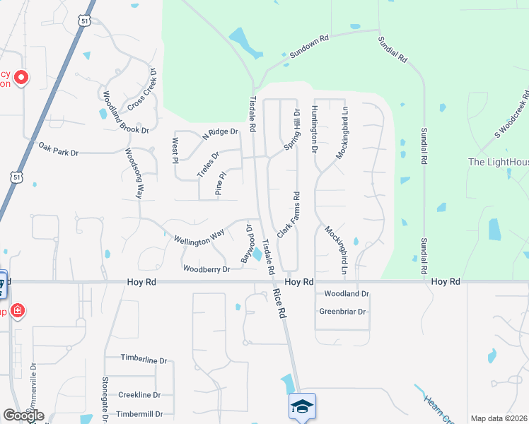 map of restaurants, bars, coffee shops, grocery stores, and more near 516 Spring Hill Drive in Madison
