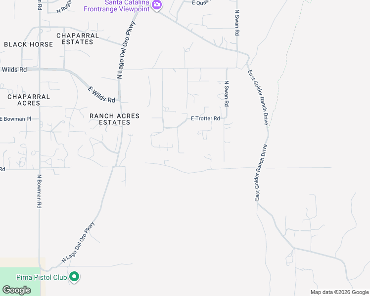 map of restaurants, bars, coffee shops, grocery stores, and more near 4436 East Wilds Road in Tucson