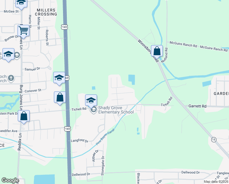 map of restaurants, bars, coffee shops, grocery stores, and more near 29 Honeysuckle Dr in Monroe